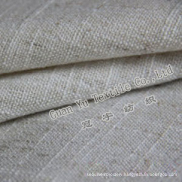 Upholstery Polyester Faux Linen Sofa Fabric with Knitted Backing